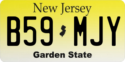 NJ license plate B59MJY