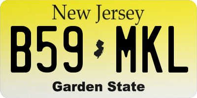 NJ license plate B59MKL