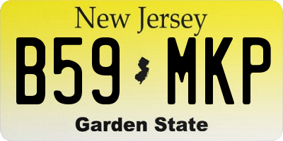 NJ license plate B59MKP