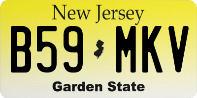 NJ license plate B59MKV
