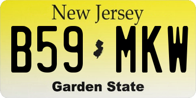 NJ license plate B59MKW