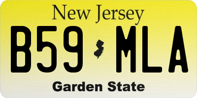 NJ license plate B59MLA