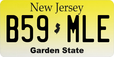 NJ license plate B59MLE