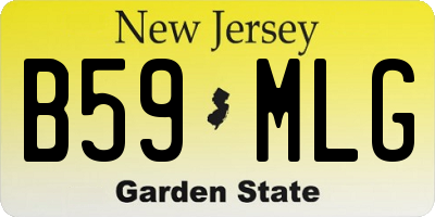 NJ license plate B59MLG