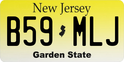 NJ license plate B59MLJ
