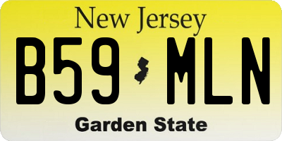 NJ license plate B59MLN