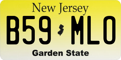 NJ license plate B59MLO