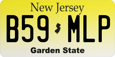 NJ license plate B59MLP