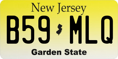 NJ license plate B59MLQ