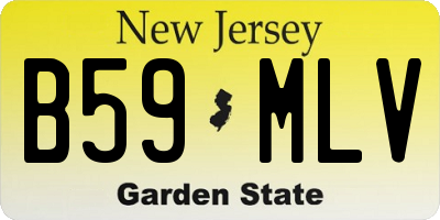 NJ license plate B59MLV