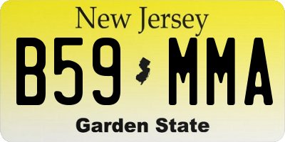 NJ license plate B59MMA