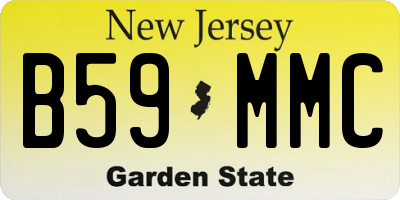 NJ license plate B59MMC