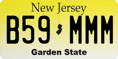 NJ license plate B59MMM