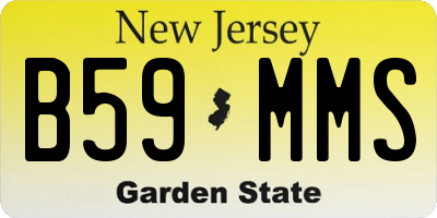 NJ license plate B59MMS