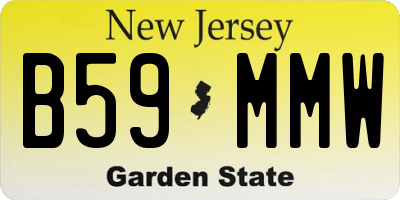 NJ license plate B59MMW