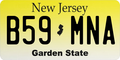 NJ license plate B59MNA