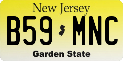 NJ license plate B59MNC