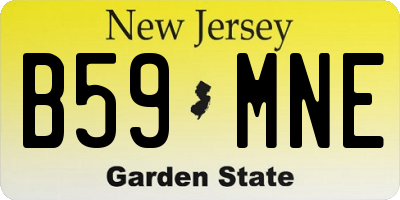 NJ license plate B59MNE