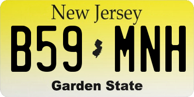 NJ license plate B59MNH