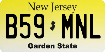 NJ license plate B59MNL