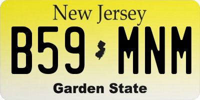 NJ license plate B59MNM