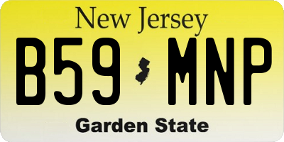 NJ license plate B59MNP