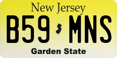 NJ license plate B59MNS