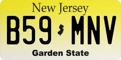 NJ license plate B59MNV