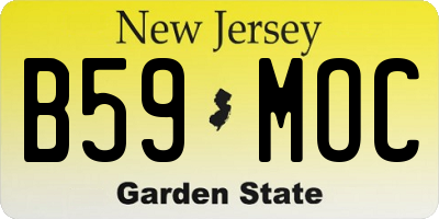 NJ license plate B59MOC