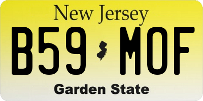 NJ license plate B59MOF