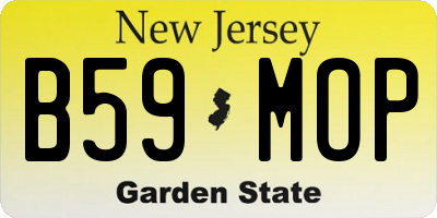 NJ license plate B59MOP