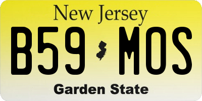 NJ license plate B59MOS