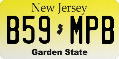 NJ license plate B59MPB