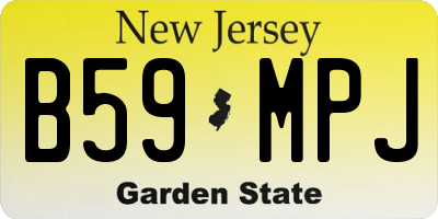 NJ license plate B59MPJ