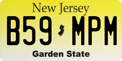 NJ license plate B59MPM