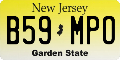 NJ license plate B59MPO