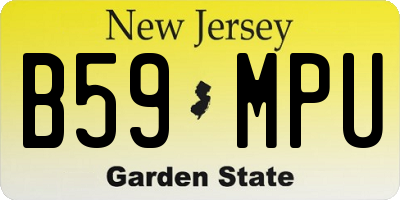 NJ license plate B59MPU