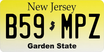 NJ license plate B59MPZ