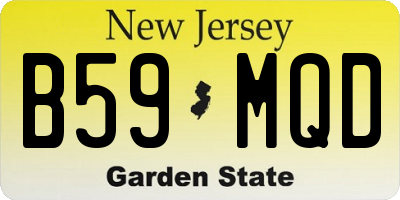 NJ license plate B59MQD