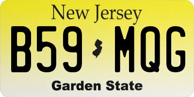 NJ license plate B59MQG