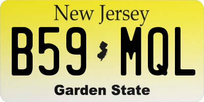 NJ license plate B59MQL