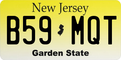NJ license plate B59MQT