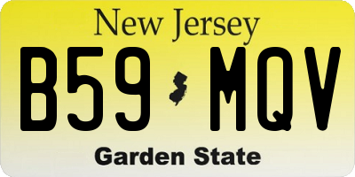 NJ license plate B59MQV