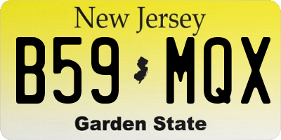 NJ license plate B59MQX