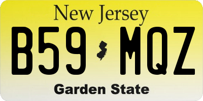 NJ license plate B59MQZ