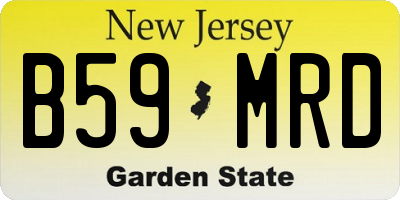 NJ license plate B59MRD