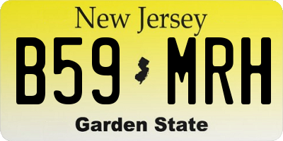 NJ license plate B59MRH