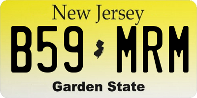 NJ license plate B59MRM