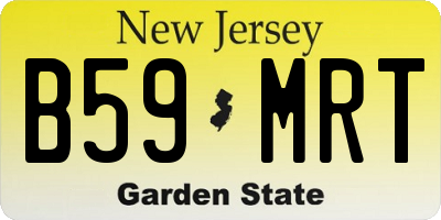 NJ license plate B59MRT