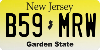 NJ license plate B59MRW